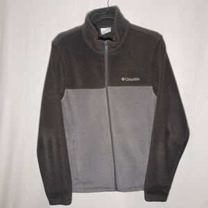 Columbia Steens Mountain Fleece Jacket Small | Gray Two-Tone Full Zip Small